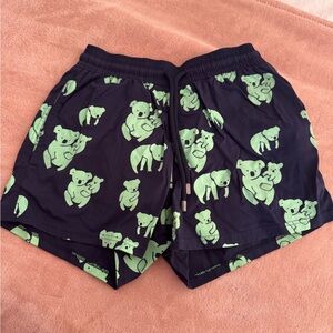 Vilebrequin Dark Blue Shorts with Light Green Koala Design